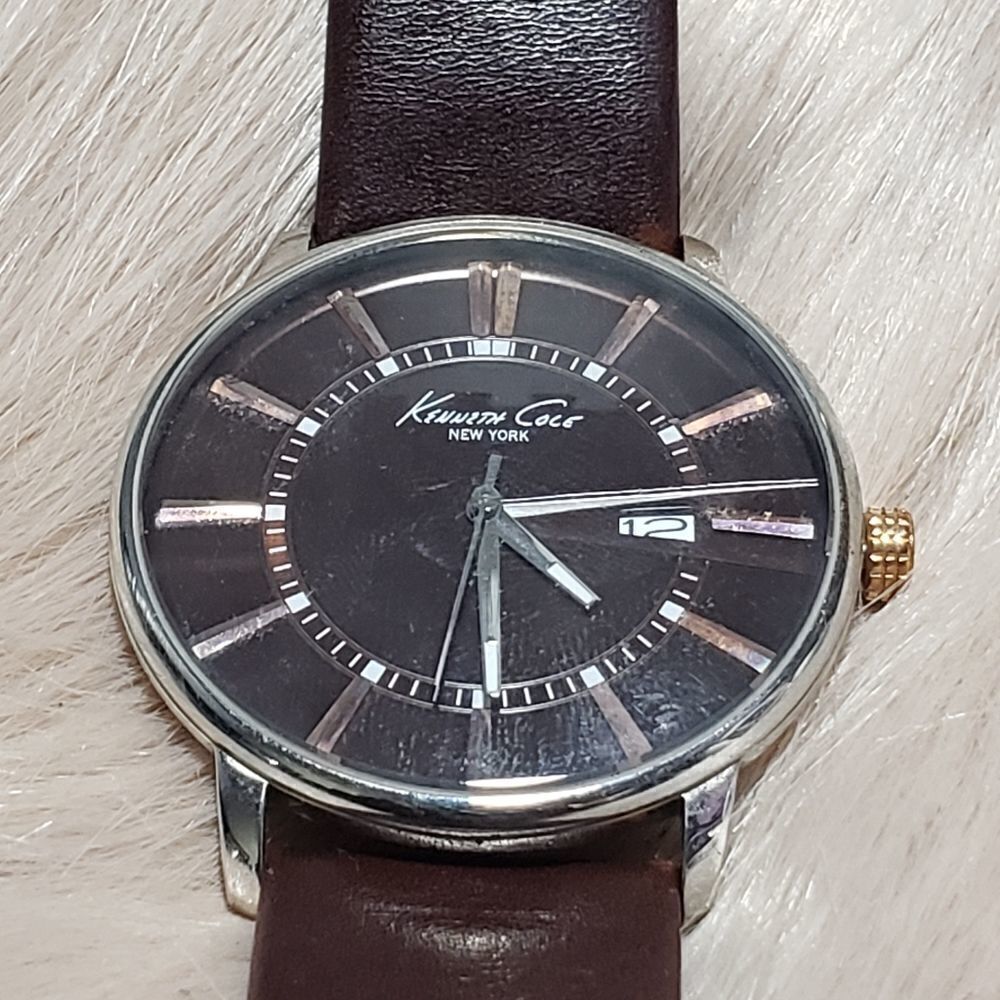 Kenneth Cole Men's KC1818 Brown Leather watch